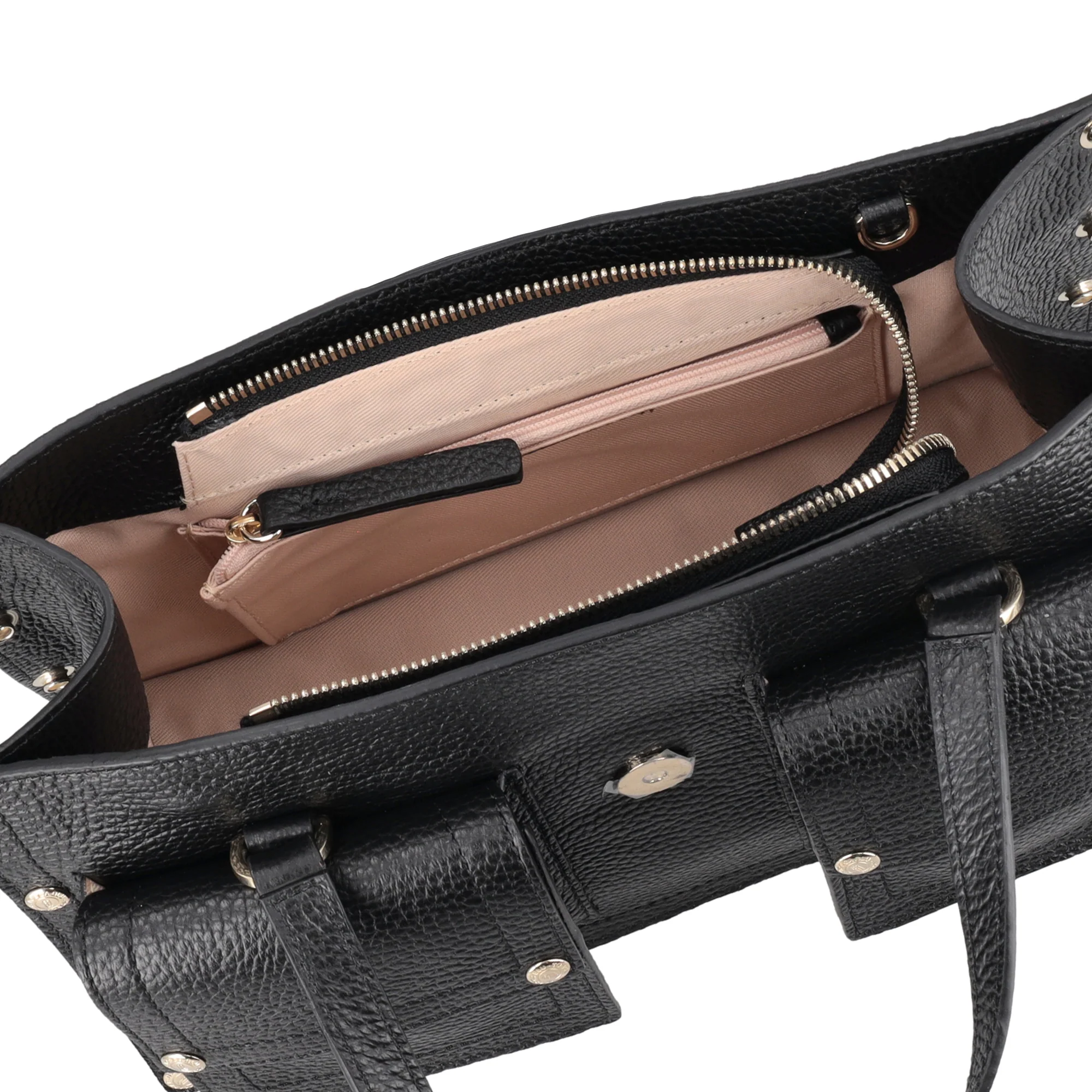 Borsa a mano Elodie con tasche colore nero - Image 3