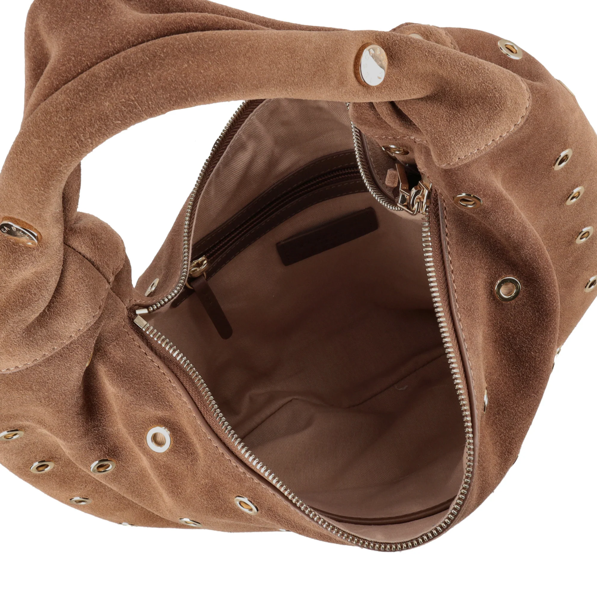 Borsa a spalla in suede Dubai colore biscotto - Image 3