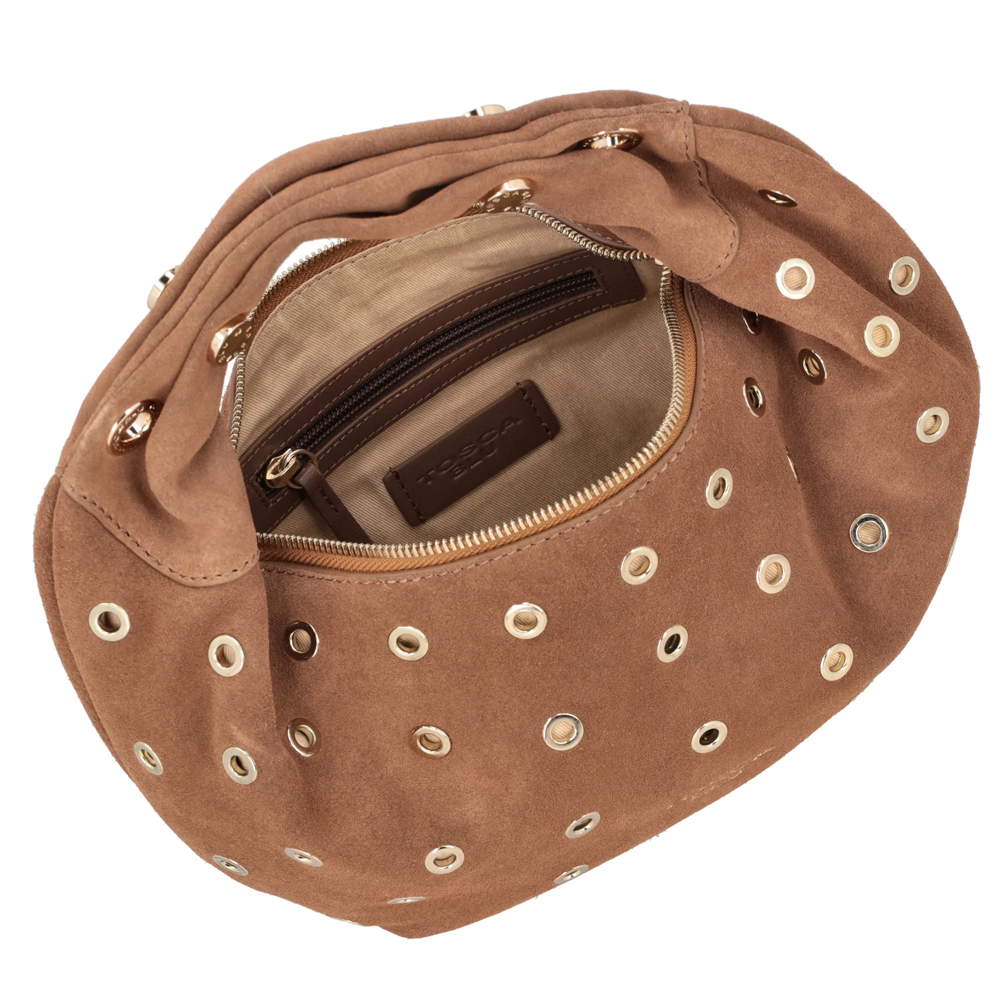 Borsa in suede piccola Dubai colore biscotto - Image 4